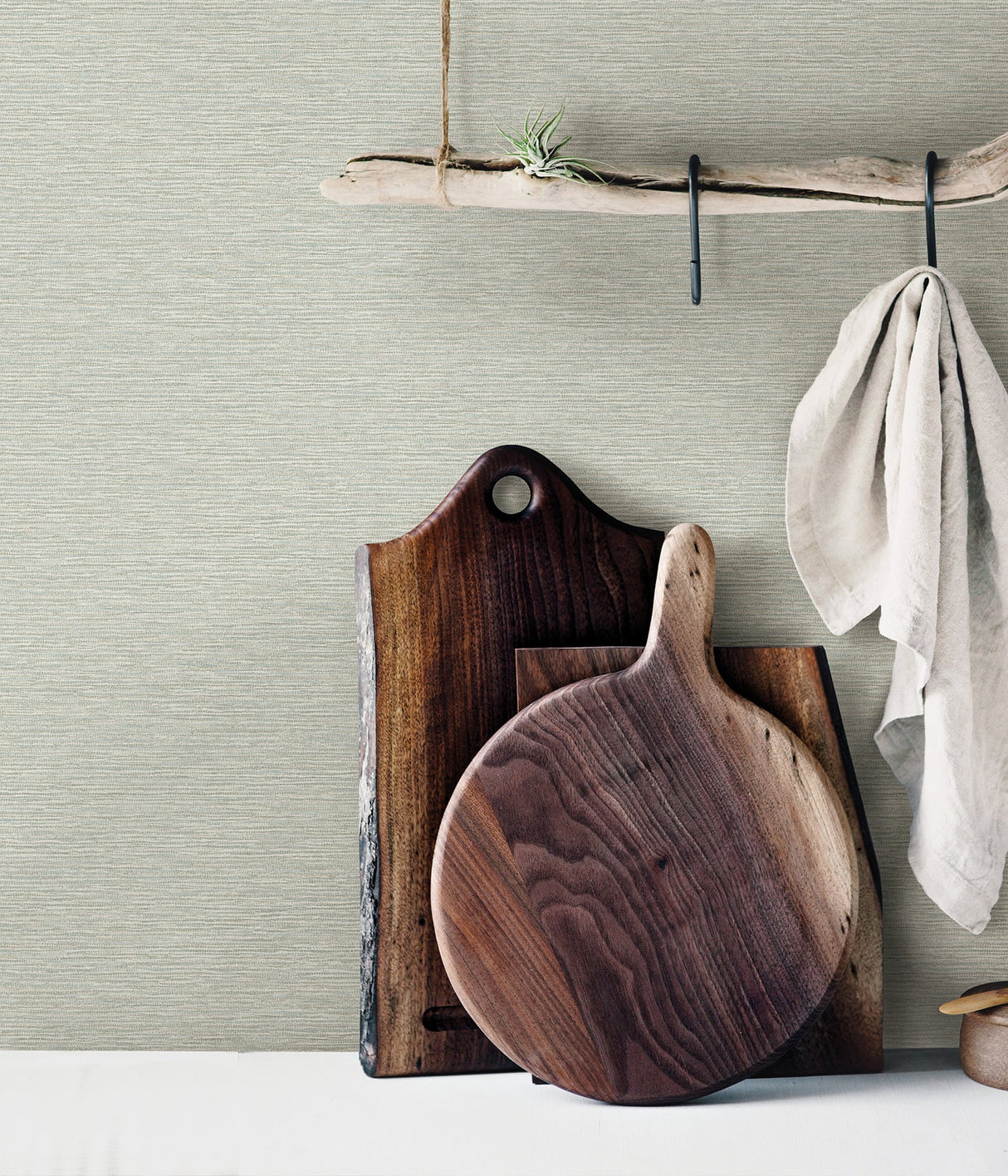 Chesapeake 3123-10222 Gump Seafoam Faux Grasscloth Wallpaper