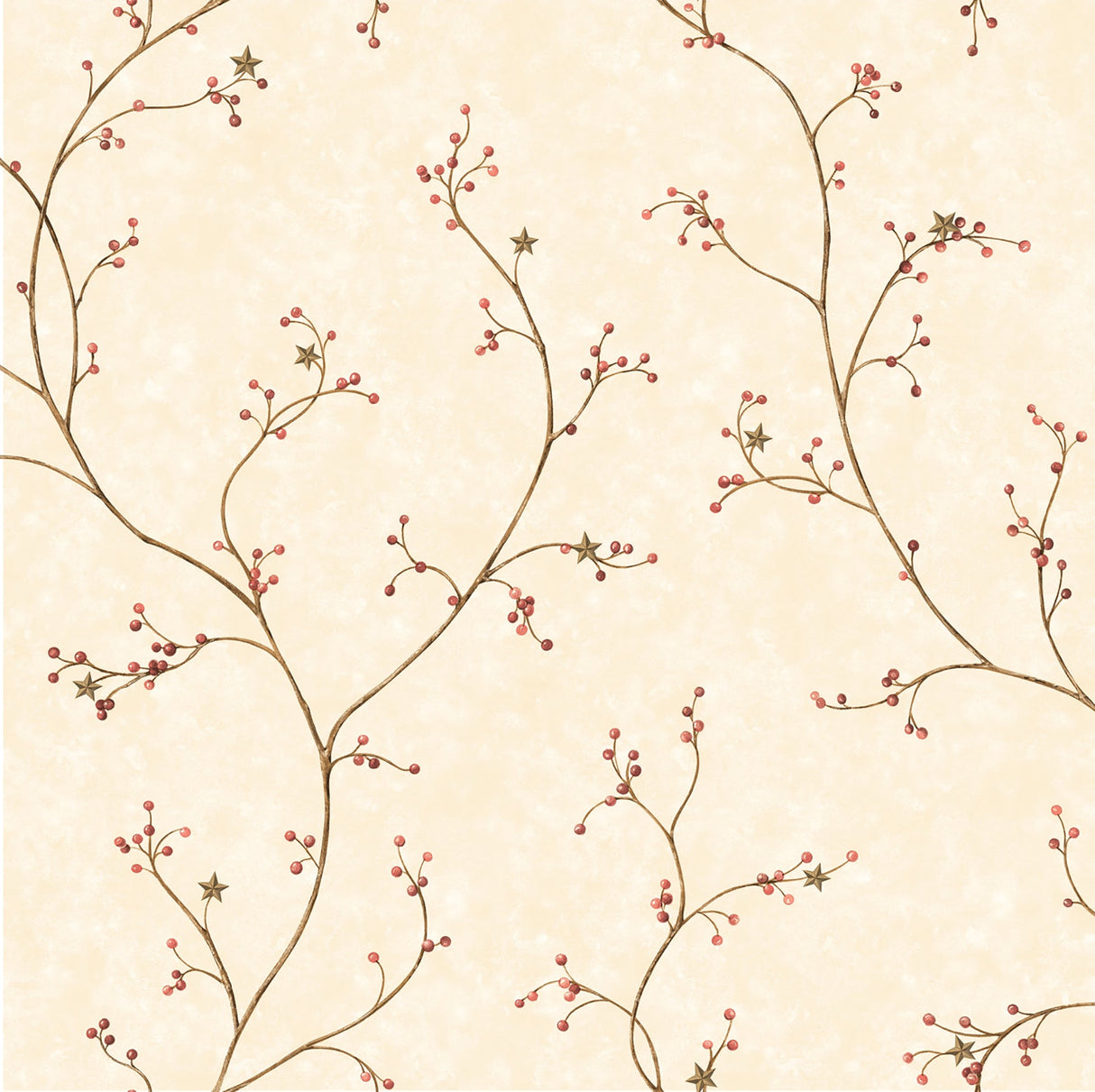 Chesapeake 3123-44034 Justine Khaki Berry Trail Wallpaper