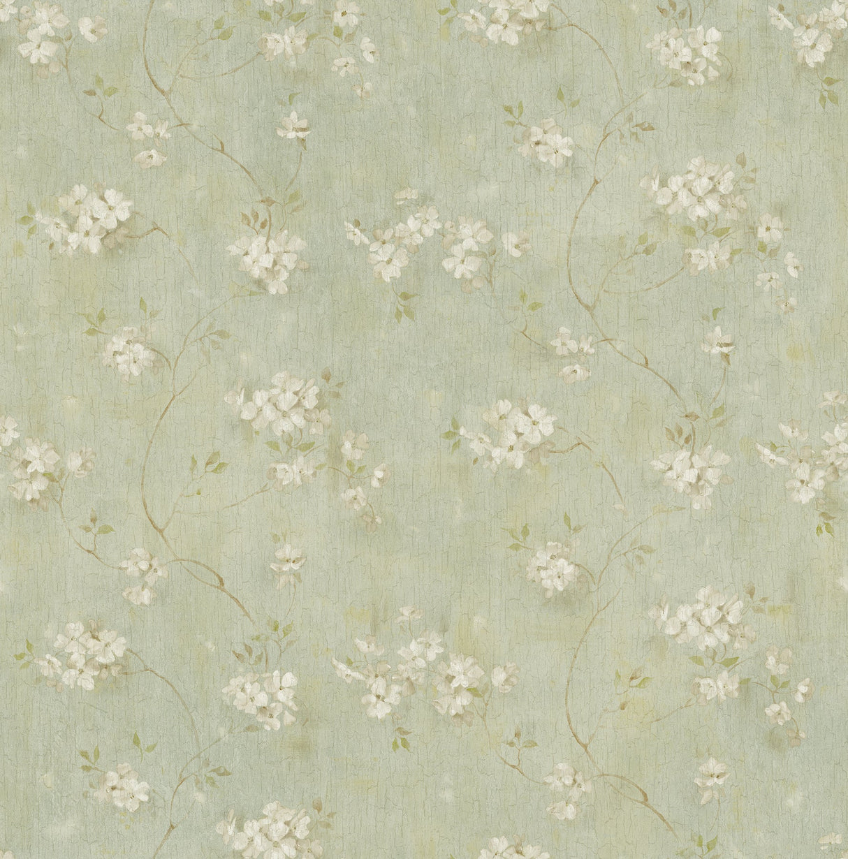 Chesapeake 3123-44107 Braham Aqua Floral Trail Wallpaper