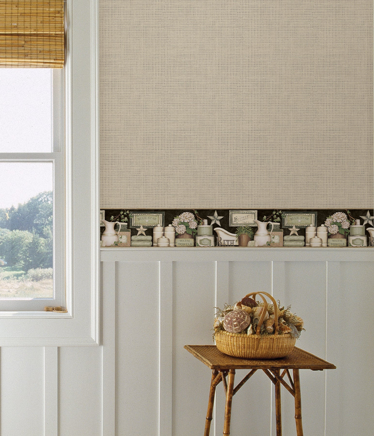 Chesapeake 3123-63102 Martha Black Country Bath Border