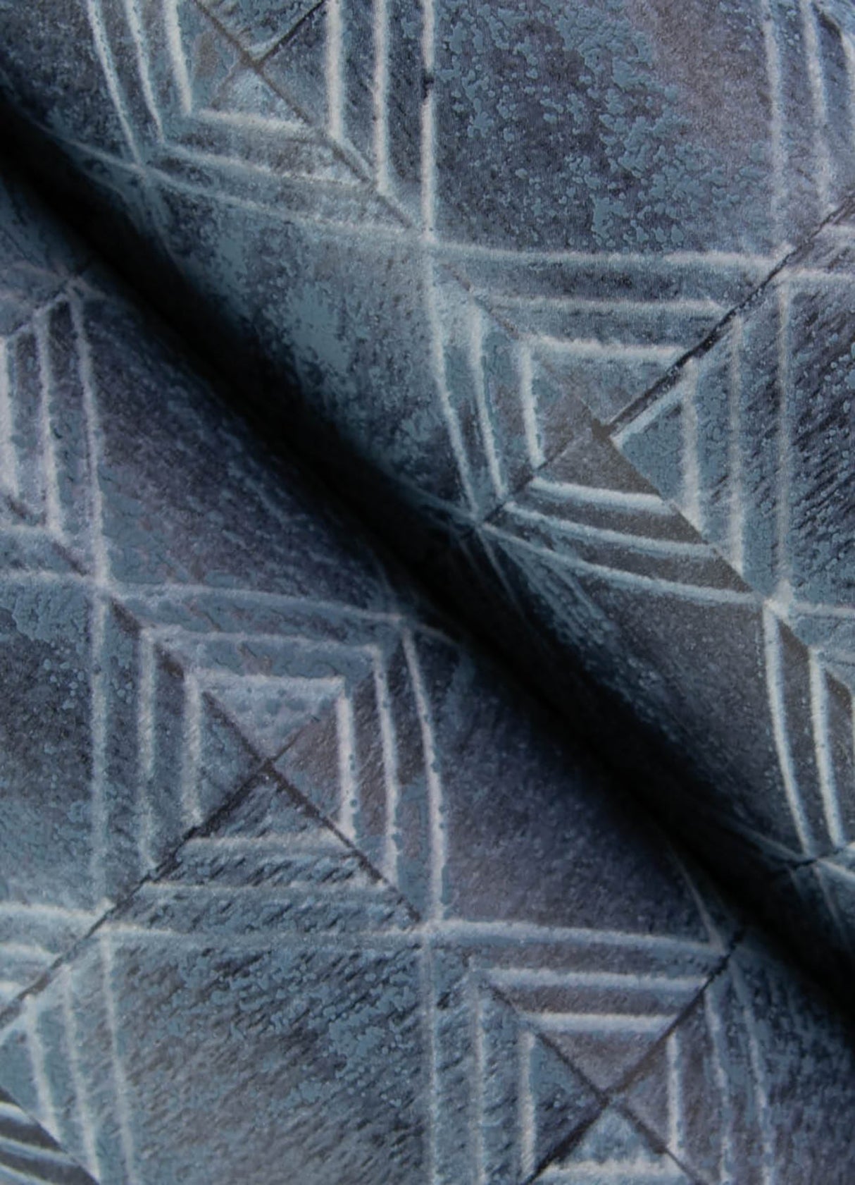 Chesapeake 3125-72306 Button Block Navy Geometric Wallpaper