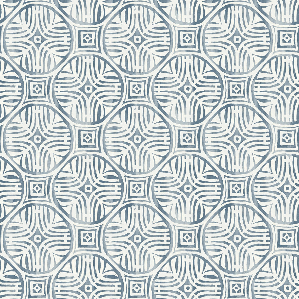 Chesapeake 3125-72310 Sandee Navy Medallion Wallpaper