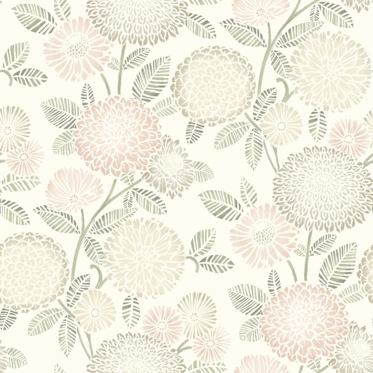 Chesapeake 3125-72329 Zalipie Blush Floral Trail Wallpaper