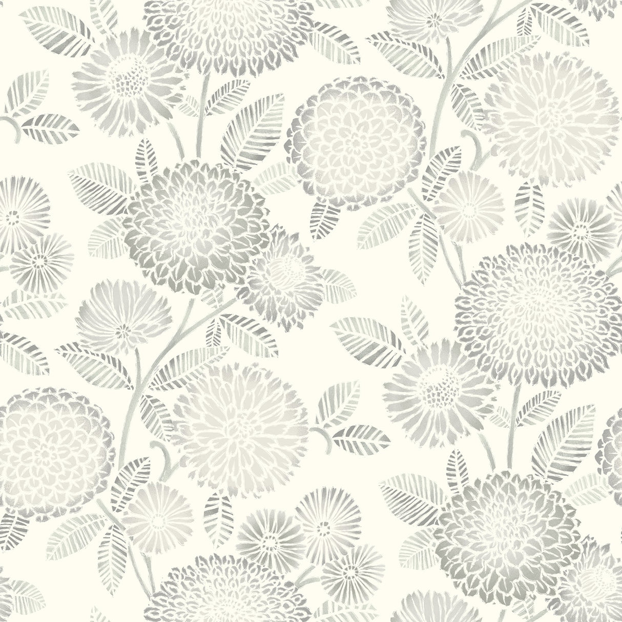 Chesapeake 3125-72331 Zalipie Grey Floral Trail Wallpaper