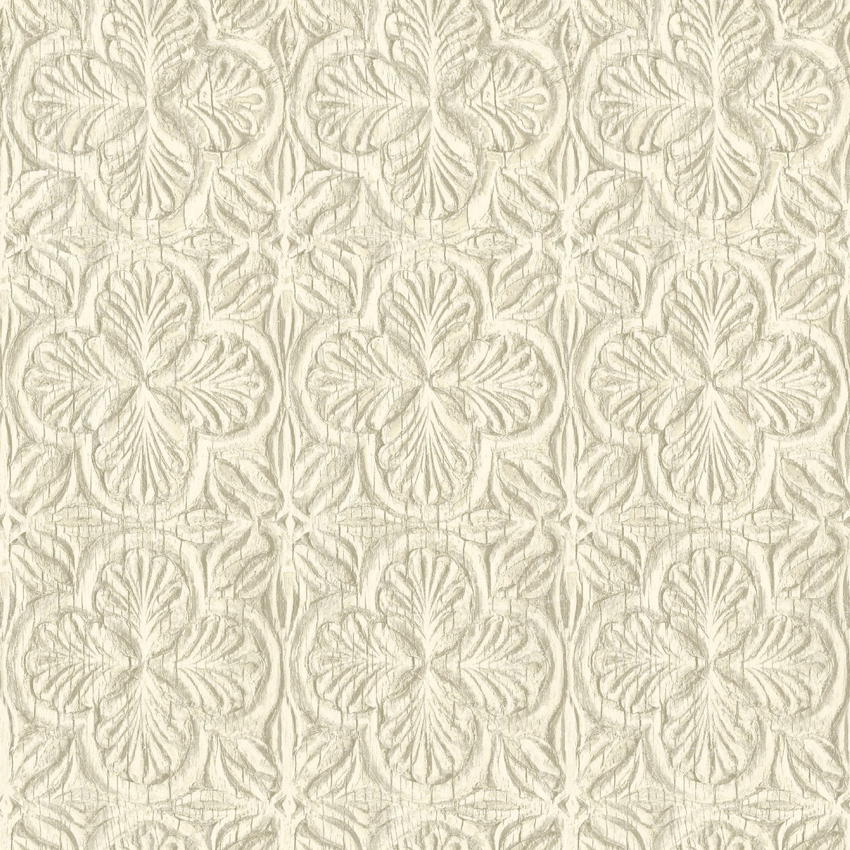 Chesapeake 3125-72333 Karachi Cream Wooden Damask Wallpaper