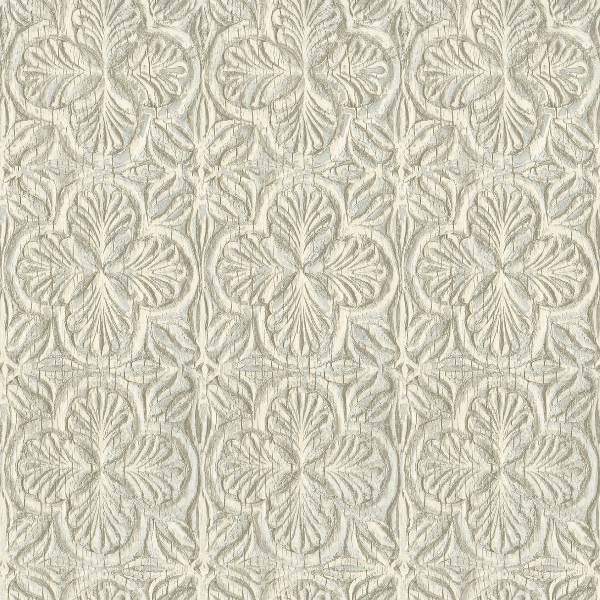 Chesapeake 3125-72335 Karachi Aqua Wooden Damask Wallpaper