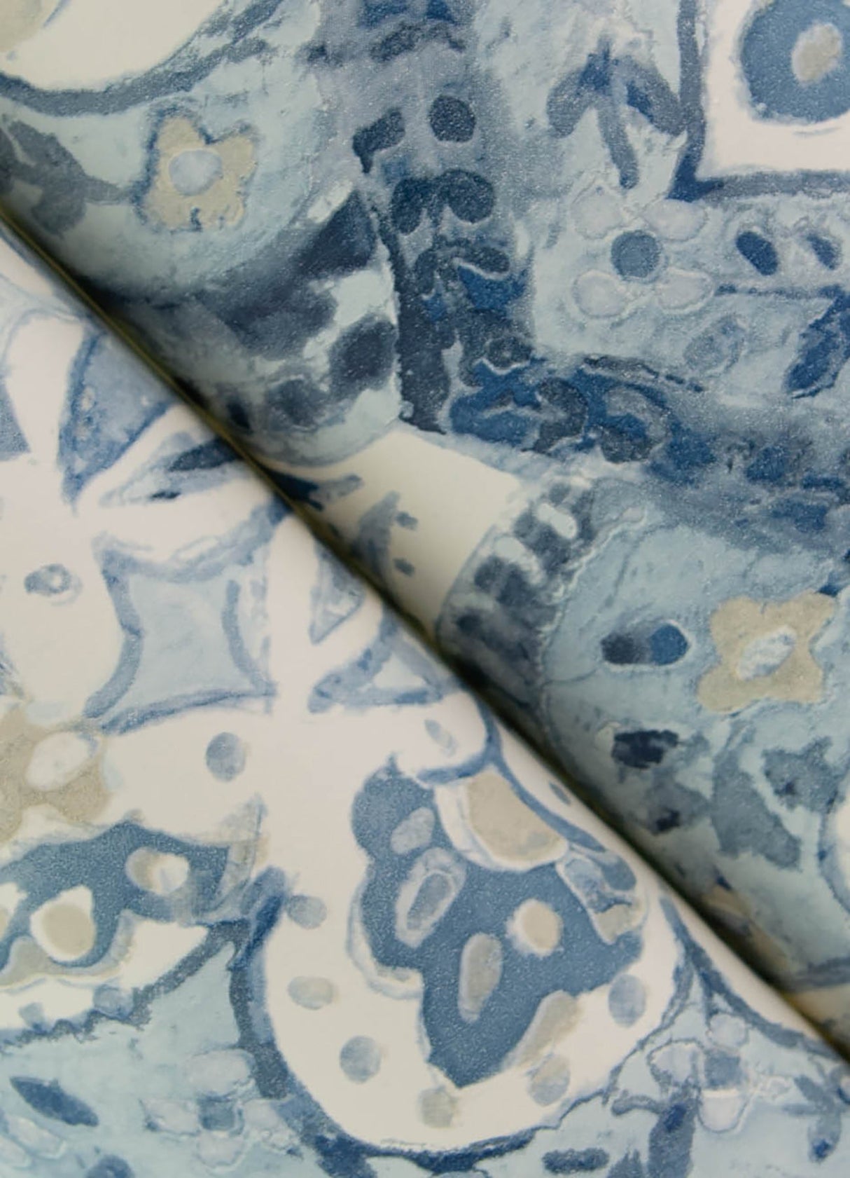 Chesapeake 3125-72337 Mimir Blue Quilted Damask Wallpaper