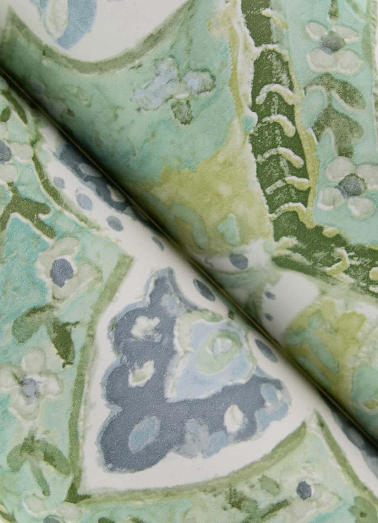 Chesapeake 3125-72341 Mimir Aquamarine Quilted Damask Wallpaper