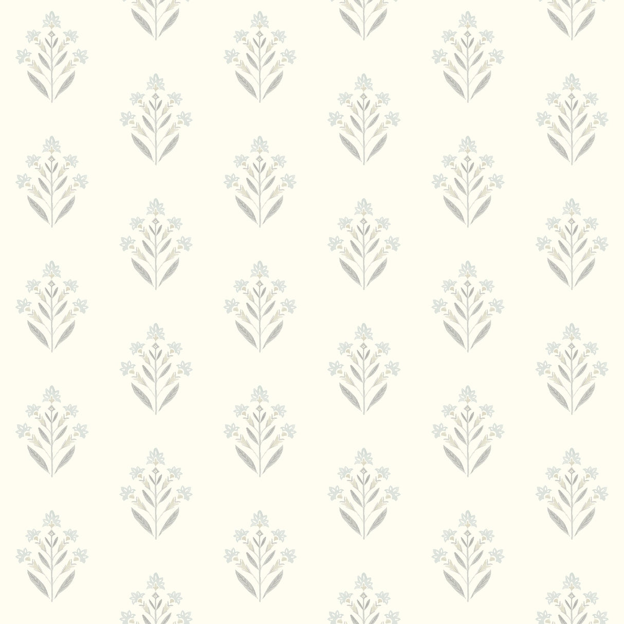 Chesapeake 3125-72350 Kova Light Blue Floral Crest Wallpaper