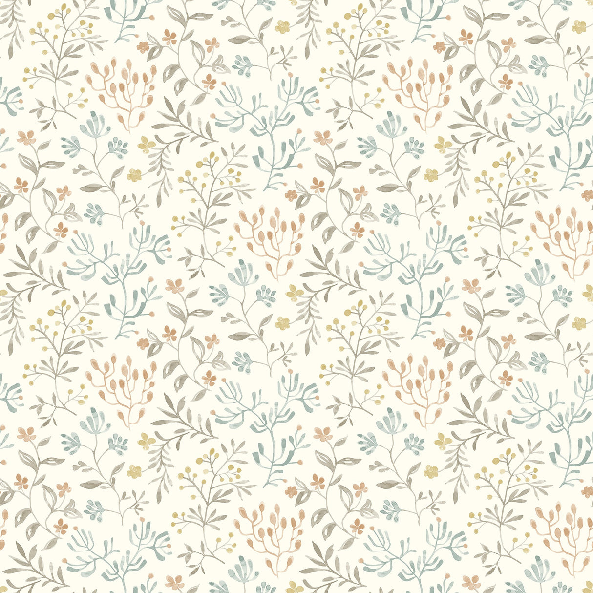 Chesapeake 3125-72353 Tarragon Pastel Dainty Meadow Wallpaper
