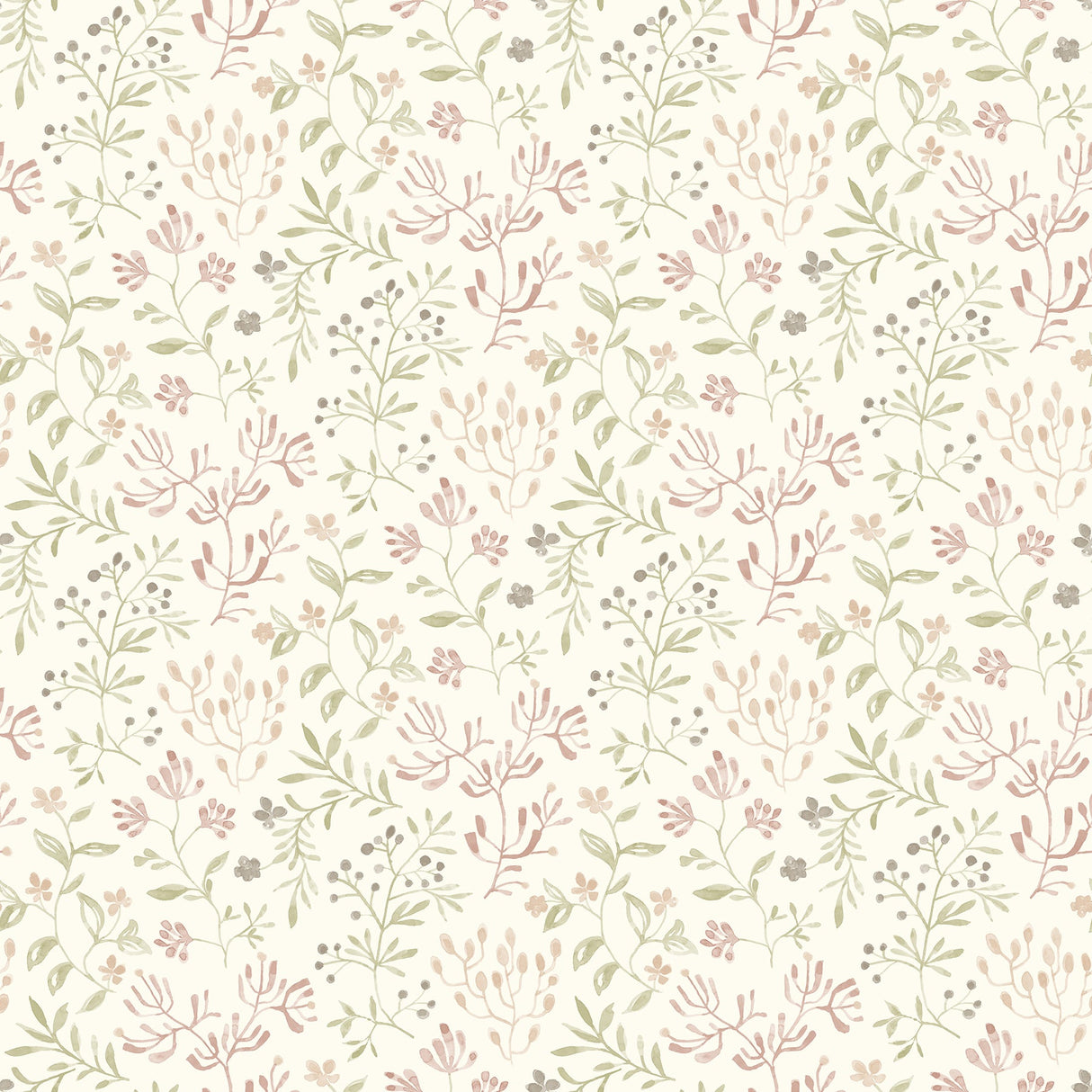 Chesapeake 3125-72355 Tarragon Blush Dainty Meadow Wallpaper