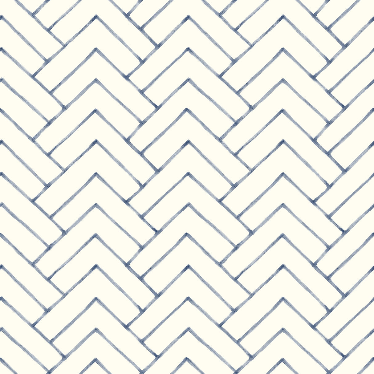 Chesapeake 3125-72363 Oswin Navy Tiered Herringbone Wallpaper