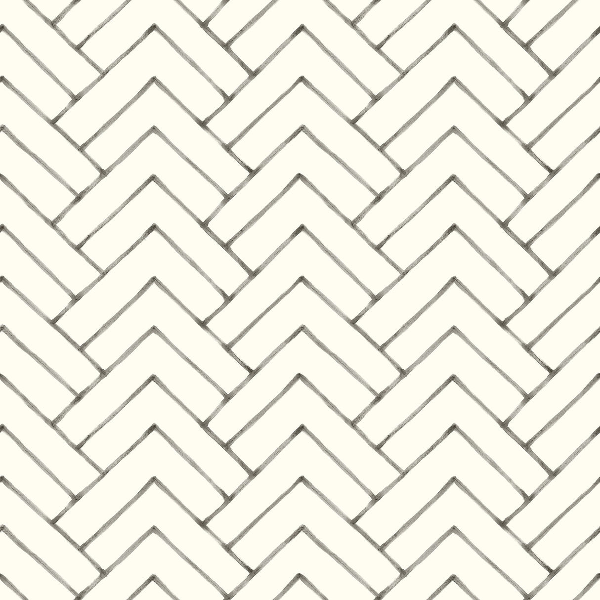 Chesapeake 3125-72366 Oswin Black Tiered Herringbone Wallpaper