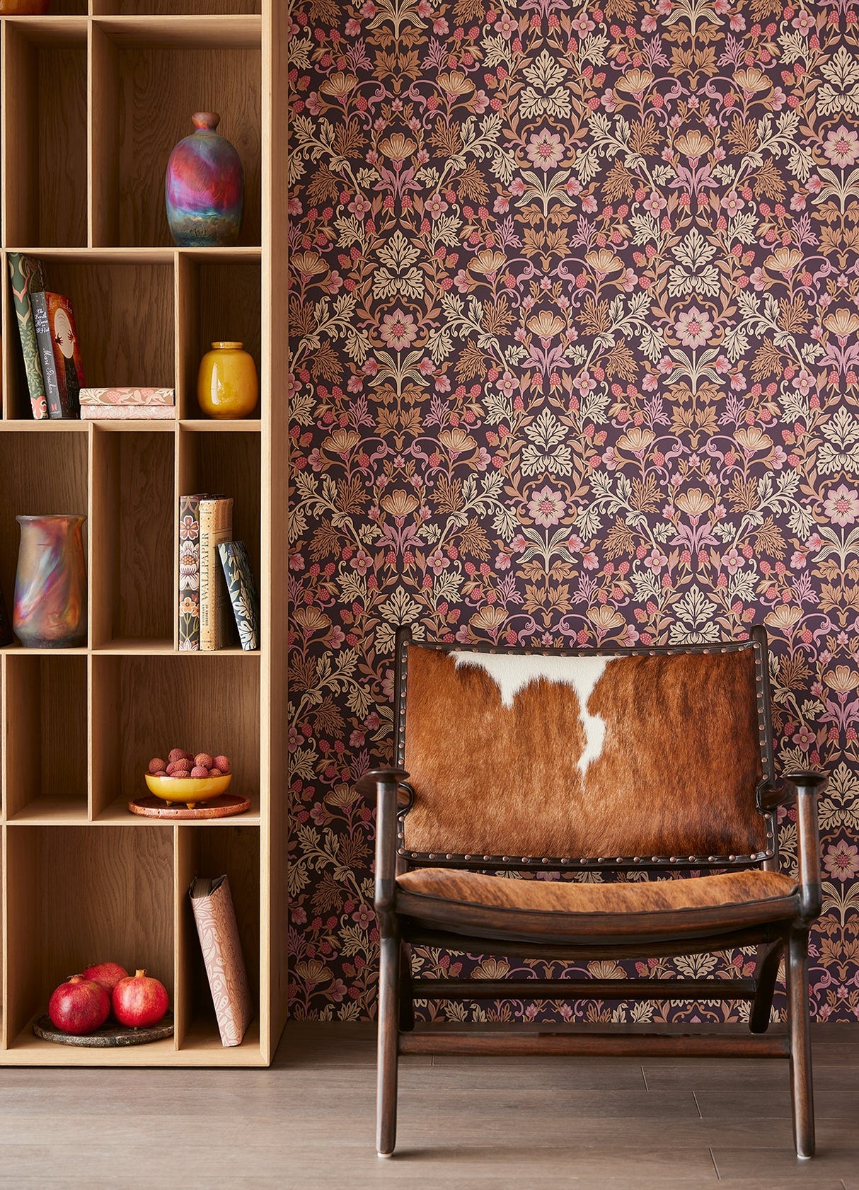 Eijffinger 316003 Lila Peach Strawberry Floral Wallpaper