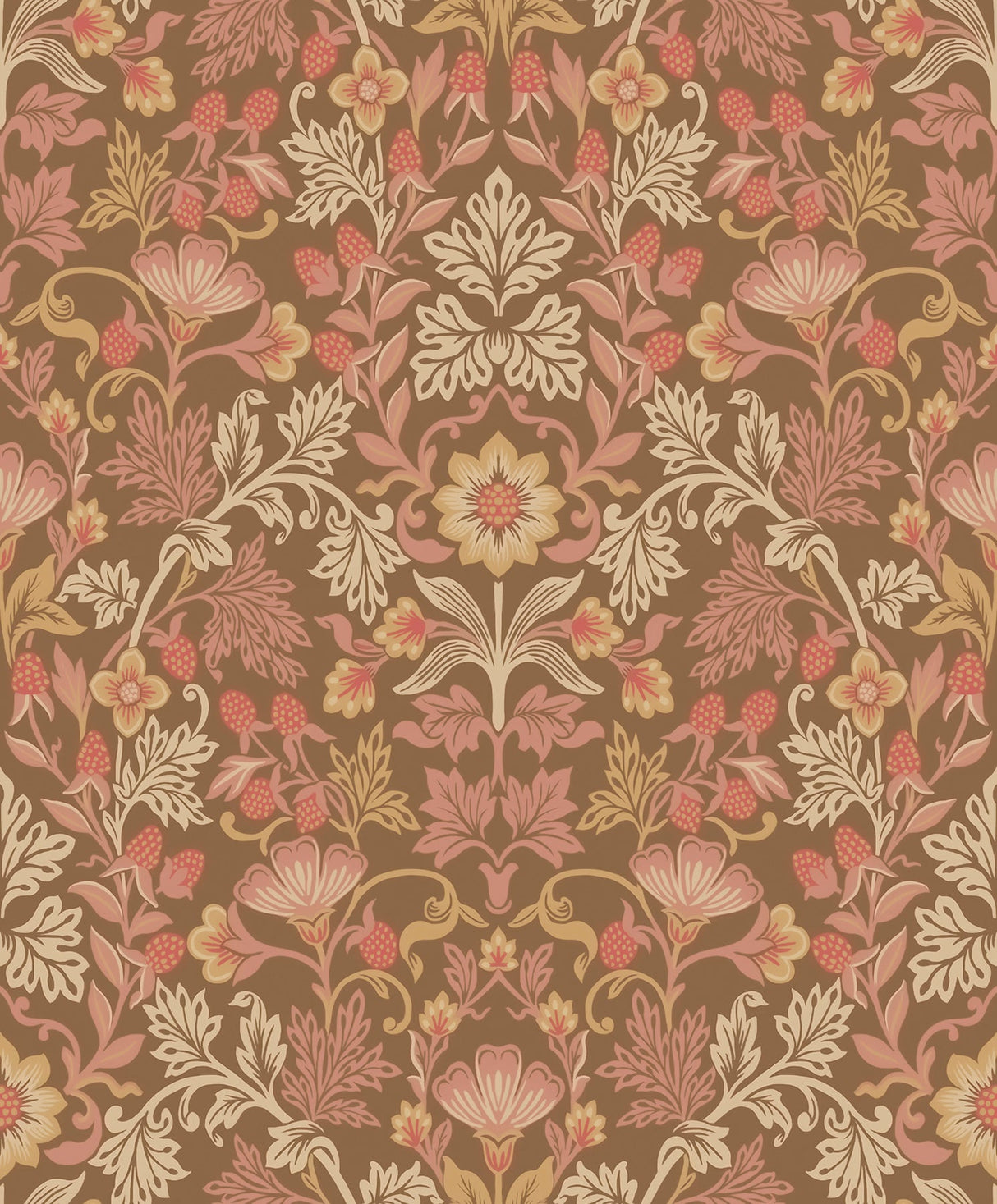 Eijffinger 316005 Lila Pink Strawberry Floral Wallpaper