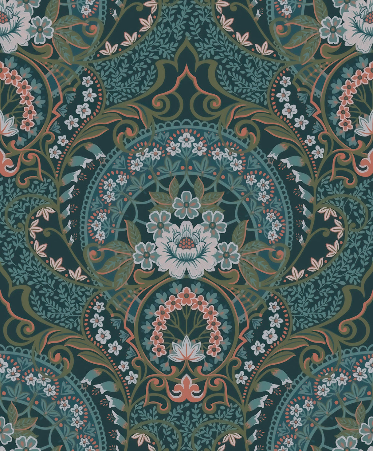 Eijffinger 316015 Nasrin Blueberry Damask Wallpaper