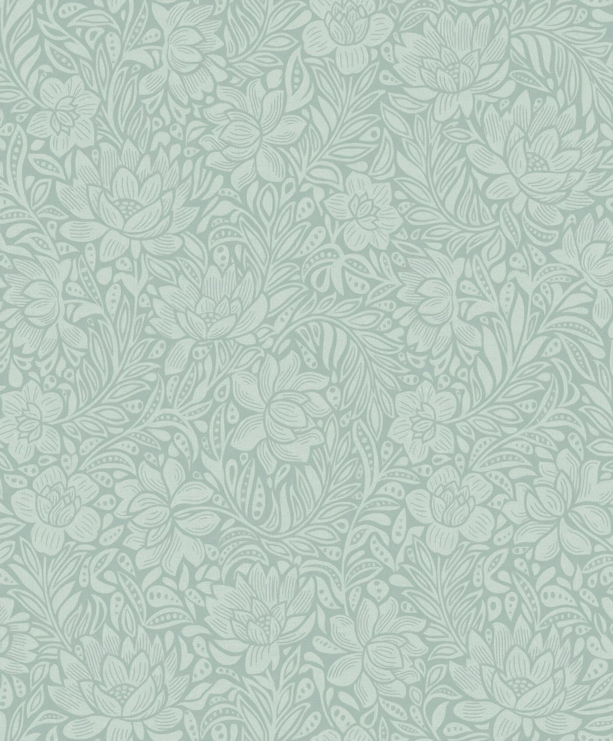 Eijffinger 316025 Zahara Seafoam Floral Wallpaper