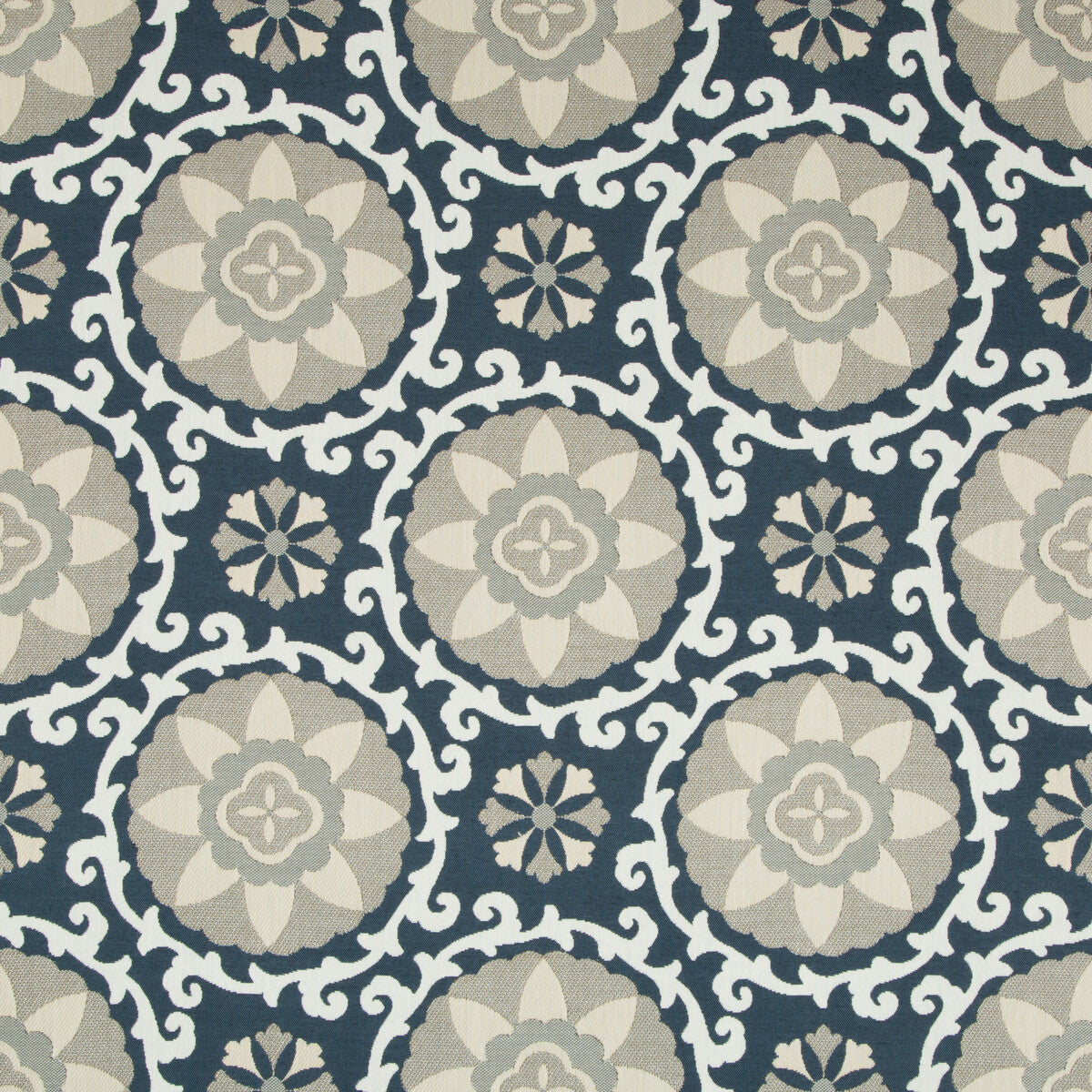 KRAVET DESIGN 31969.1516.0 EXOTIC SUZANI INDIGO Fabric - Eade's Wallpaper