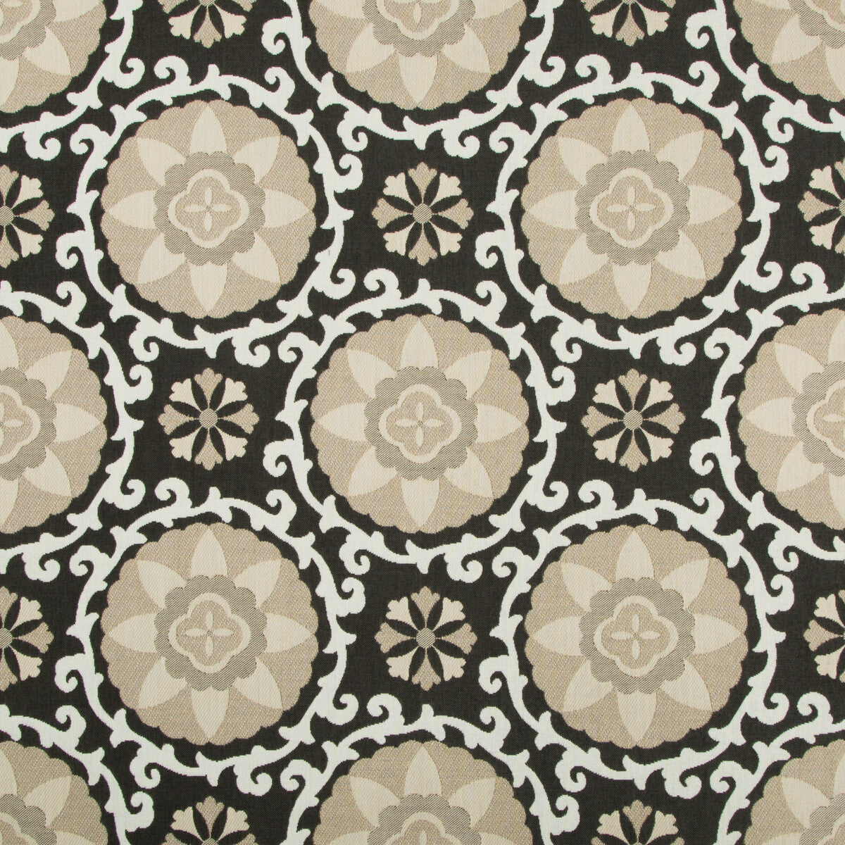 KRAVET DESIGN 31969.816.0 EXOTIC SUZANI COAL Fabric - Eade's Wallpaper