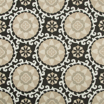 KRAVET DESIGN 31969.816.0 EXOTIC SUZANI COAL Fabric - Eade's Wallpaper