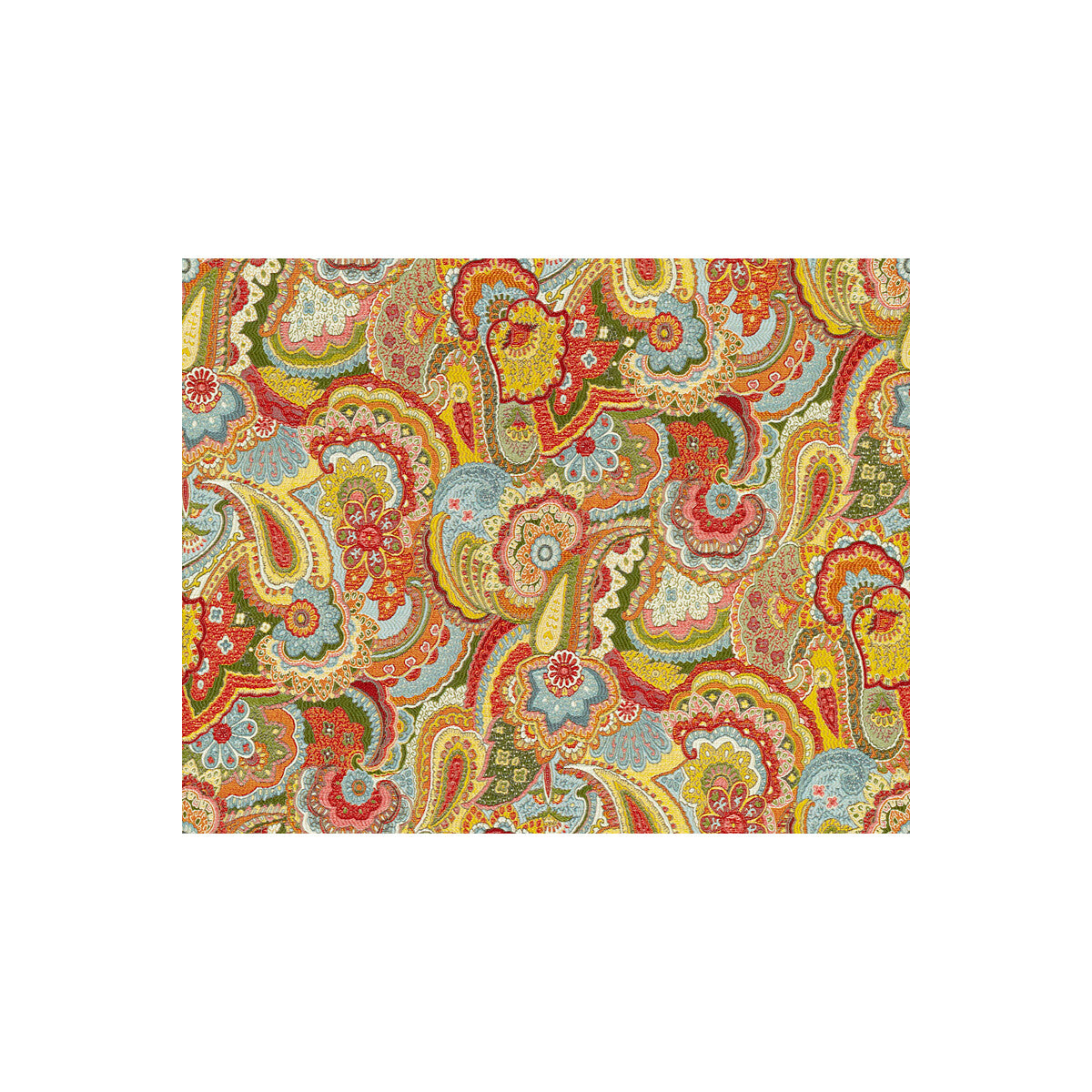 KRAVET COUTURE 32812.530.0 PAISLEY CRUSH PRIMARY Fabric - Eade's Wallpaper