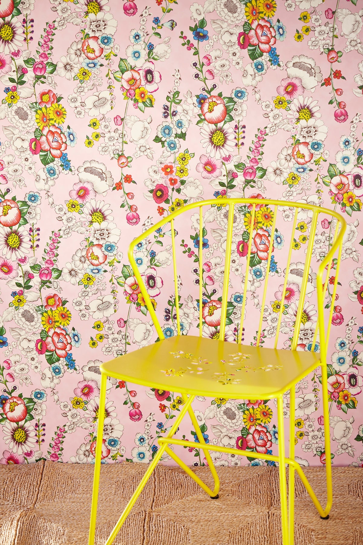 Eijffinger 330201 Eivissa Pink Vivid Floral Wallpaper