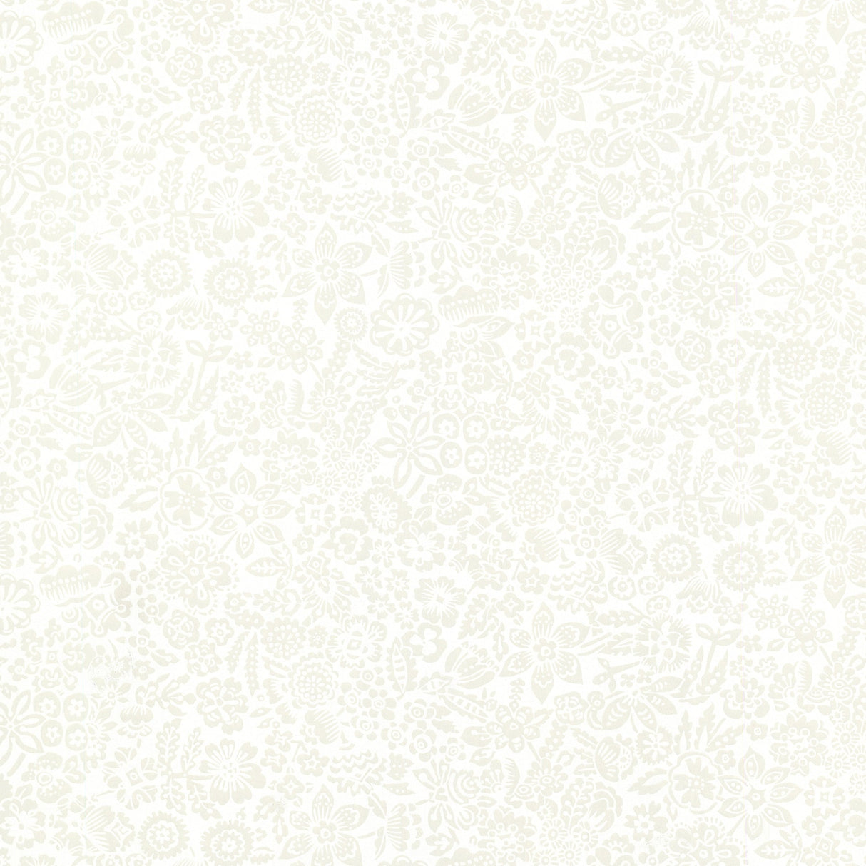 Eijffinger 330210 Majorca Cream Vivacious Floral Relief Wallpaper