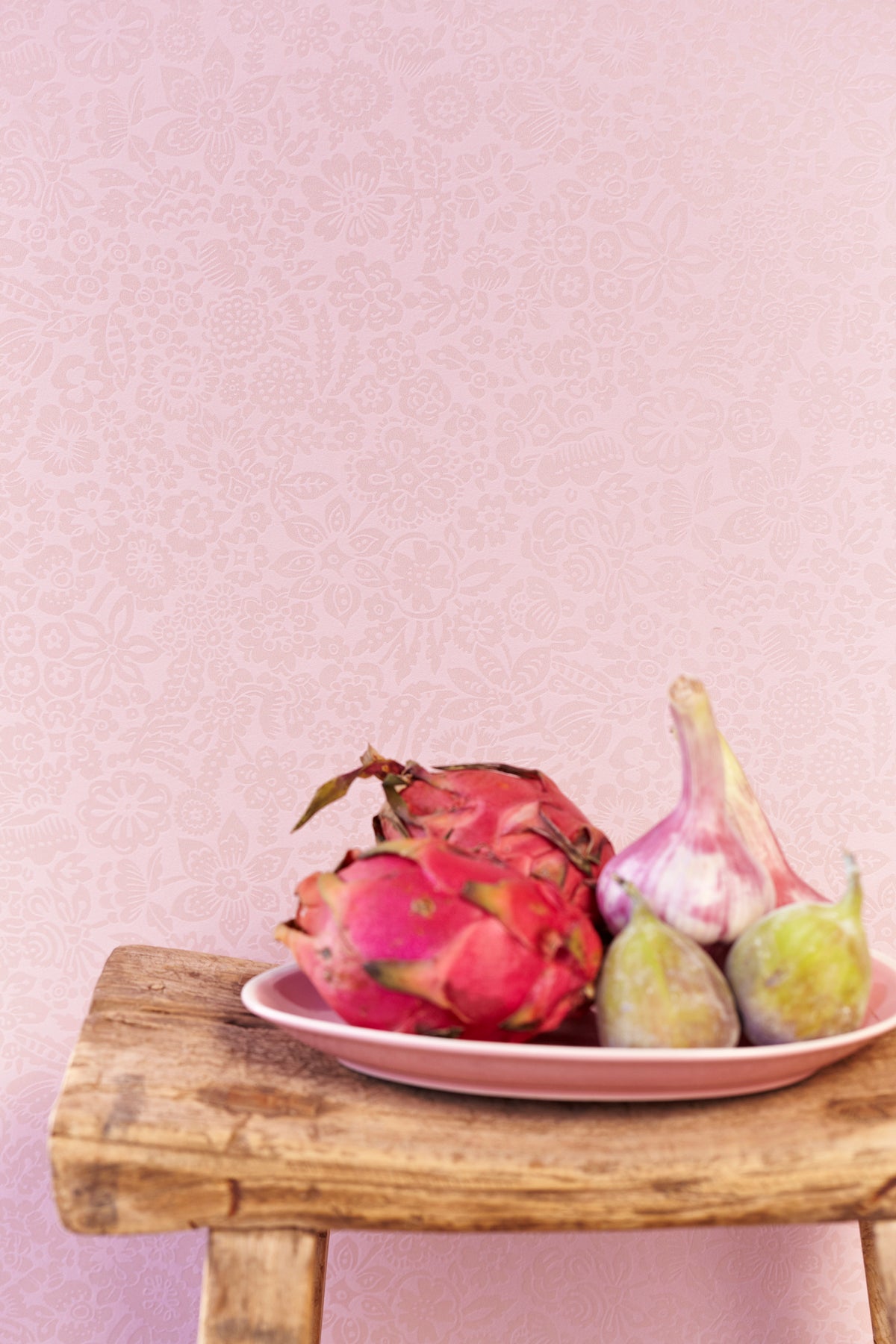 Eijffinger 330211 Majorca Light Pink Vivacious Floral Relief Wallpaper