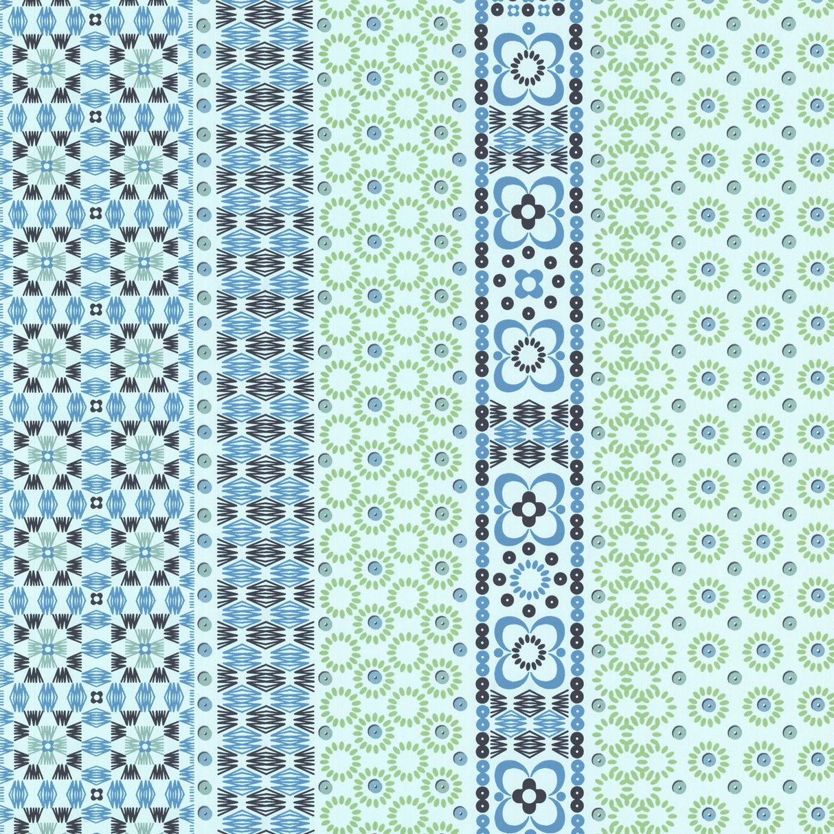 Eijffinger 330221 Conta Aqua Sequin Embroidered Stripe Wallpaper