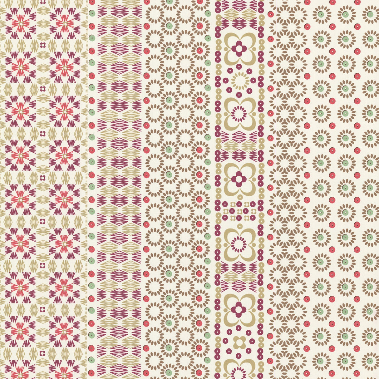 Eijffinger 330222 Conta Pink Sequin Embroidered Stripe Wallpaper