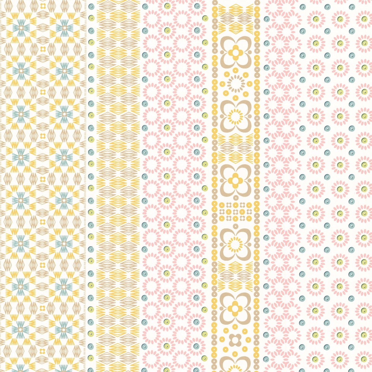 Eijffinger 330223 Conta Light Pink Sequin Embroidered Stripe Wallpaper