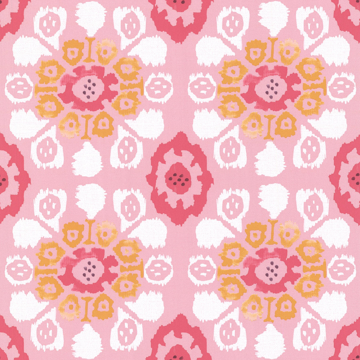 Eijffinger 330236 Valencia Pink Ikat Floral Wallpaper