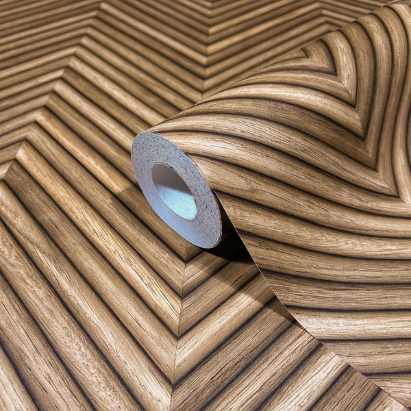 Galerie 33377 Brown Wood optics - Eade's Wallpaper