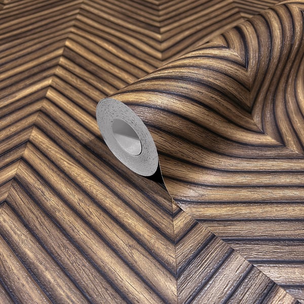 Galerie 33378 Brown Wood optics - Eade's Wallpaper