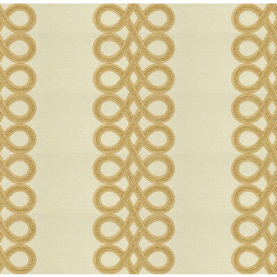 KRAVET COUTURE 33543.116.0 THE TWIST WHITE GOLD Fabric - Eade's Wallpaper