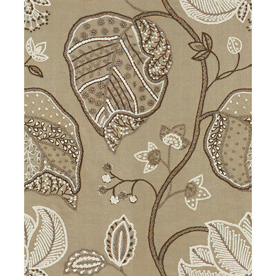 KRAVET COUTURE 33633.1611.0 HANDMADE FLORAL SMOKED PEARL Fabric - Eade's Wallpaper