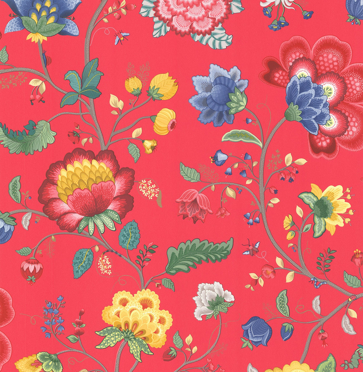 Eijffinger 341032 Epona Red Floral Fantasy Wallpaper