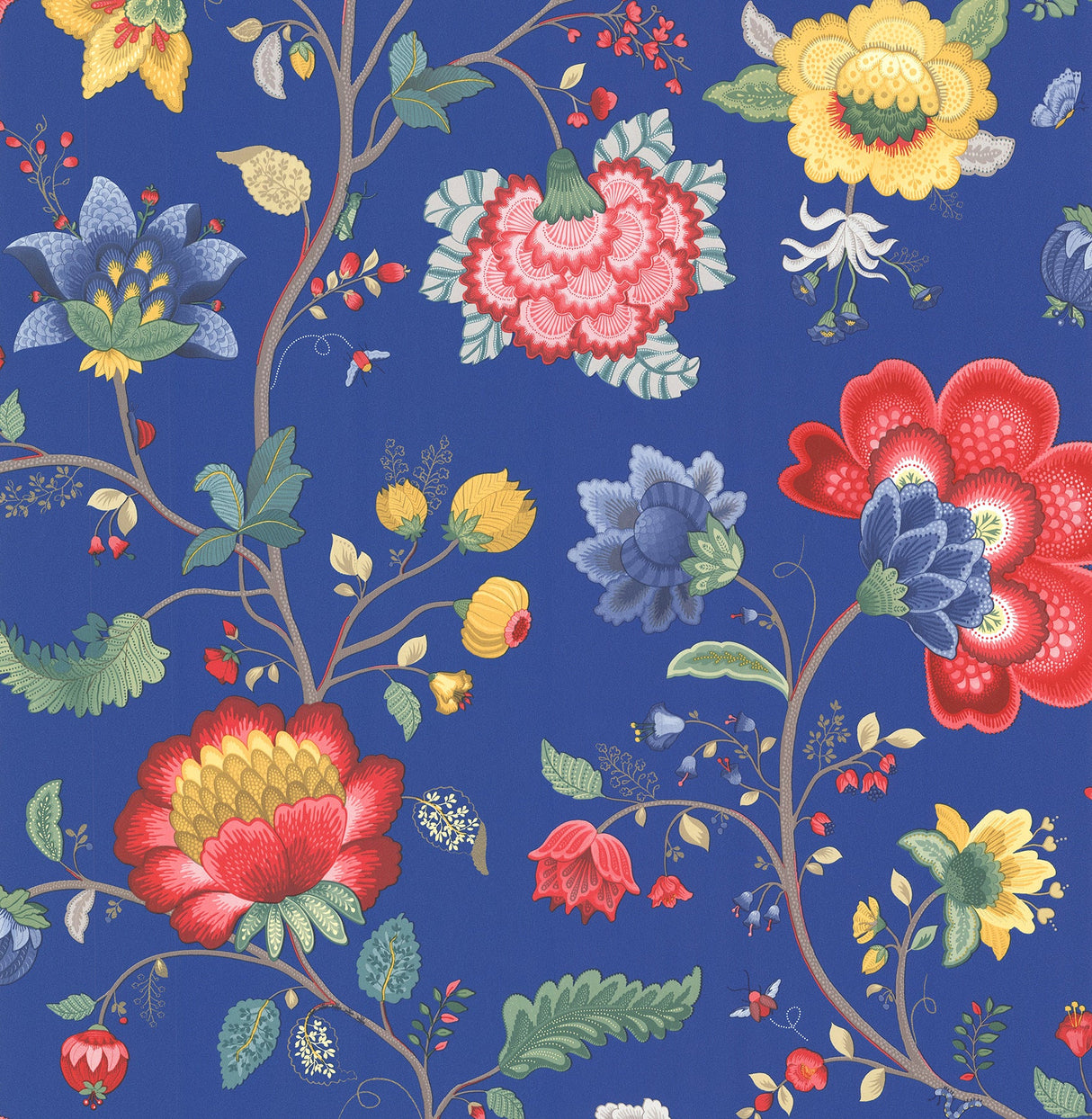 Eijffinger 341034 Epona Dark Blue Floral Fantasy Wallpaper