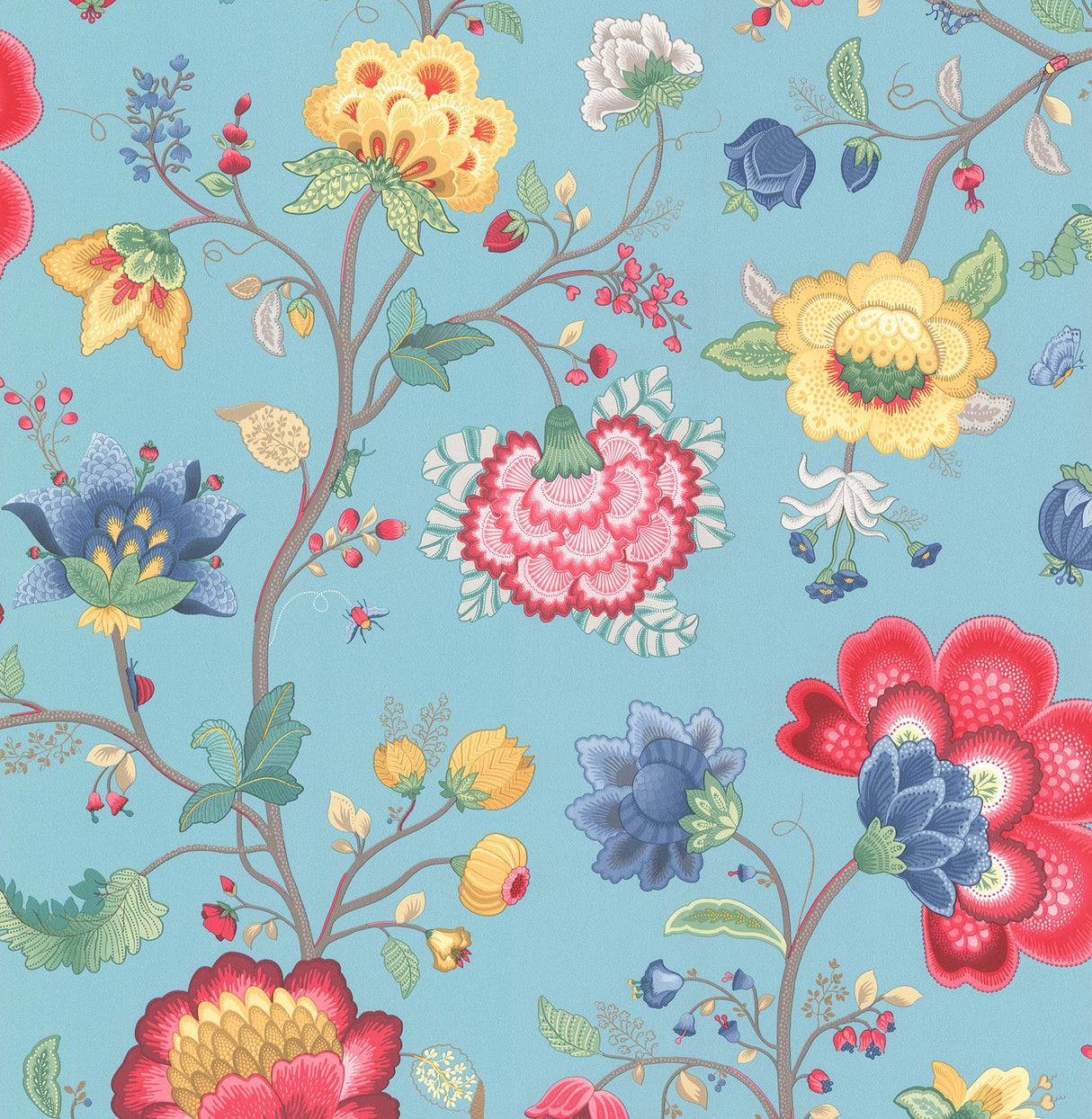 Eijffinger 341035 Epona Light Blue Floral Fantasy Wallpaper