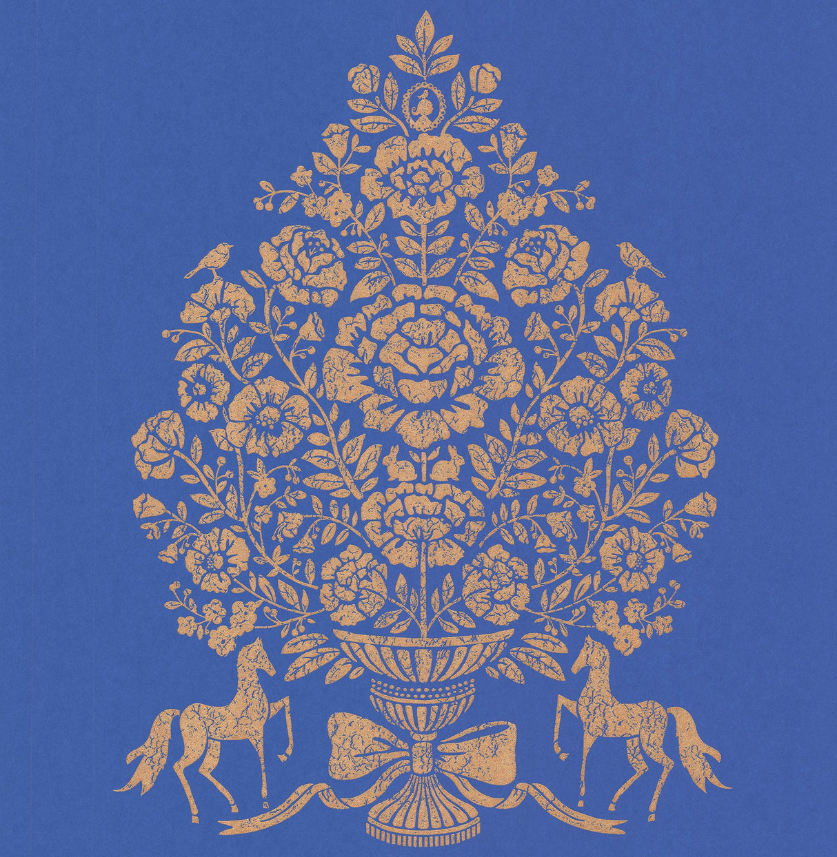 Eijffinger 341053 Till Dark Blue President Damask Wallpaper