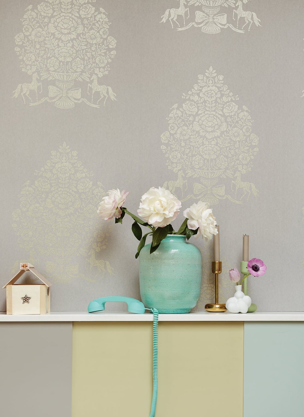 Eijffinger 341054 Till Light Grey President Damask Wallpaper