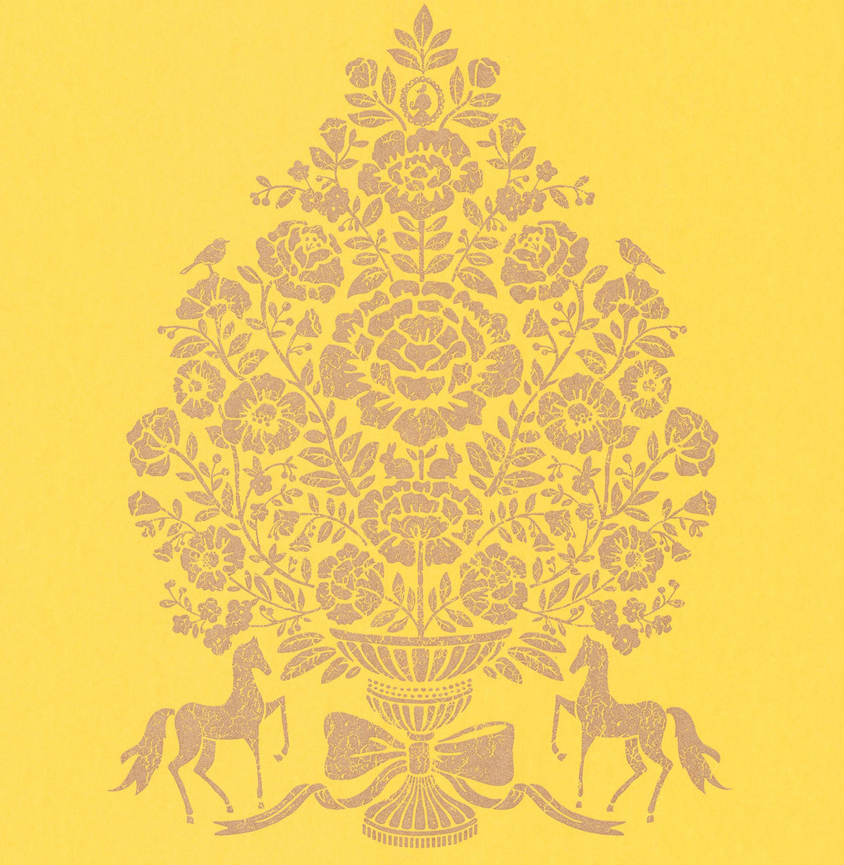 Eijffinger 341056 Till Yellow President Damask Wallpaper