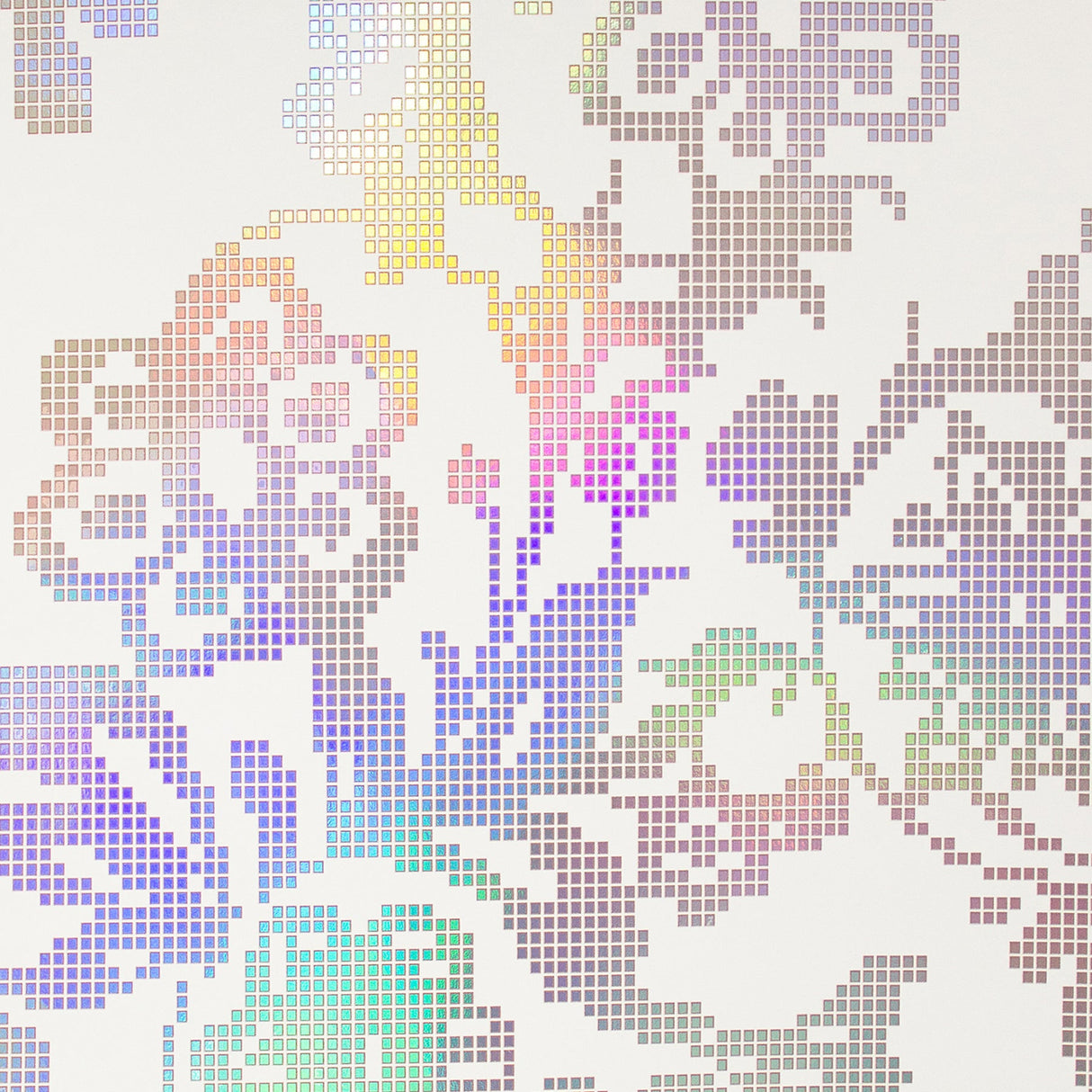 Eijffinger 341740 Sadira Beige Pixelated Modern Floral Wallpaper