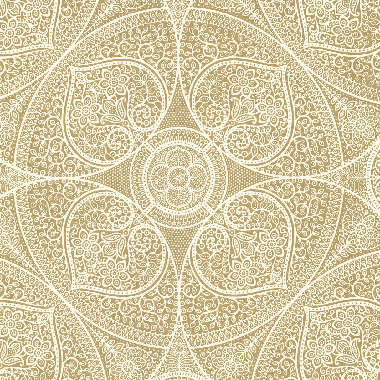 Eijffinger 341751 Yasamin Gold Mehndi Medallion Wallpaper