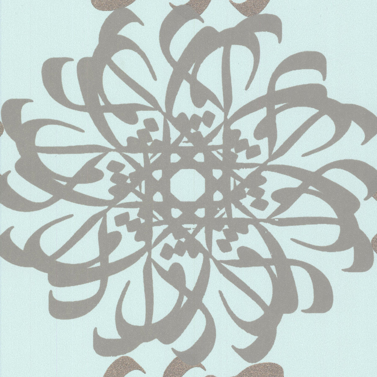 Eijffinger 341781 Hazar Afsan Aquamarine Modern Medallion Wallpaper