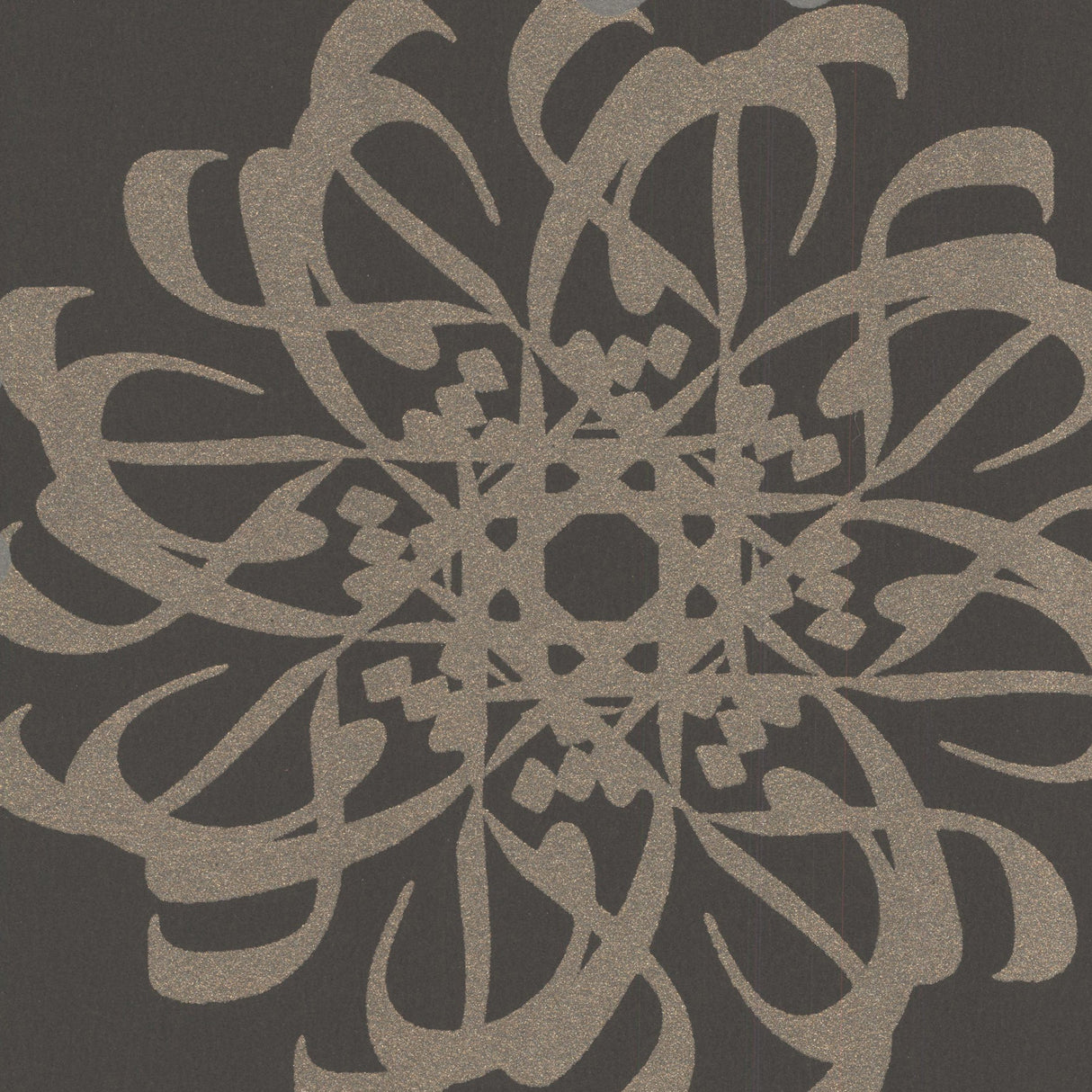 Eijffinger 341782 Hazar Afsan Espresso Modern Medallion Wallpaper