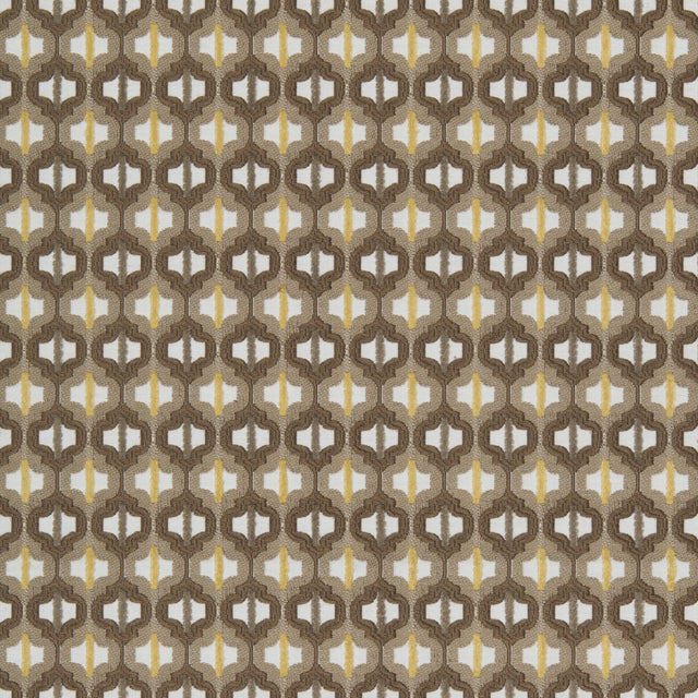KRAVET COUTURE 34794.16.0 TURNED OUT TILE TIGER EYE Fabric - Eade's Wallpaper