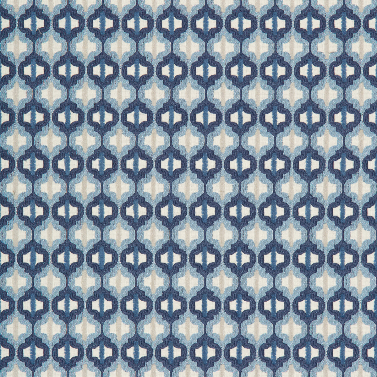 KRAVET COUTURE 34794.5.0 TURNED OUT TILE MARINE Fabric - Eade's Wallpaper