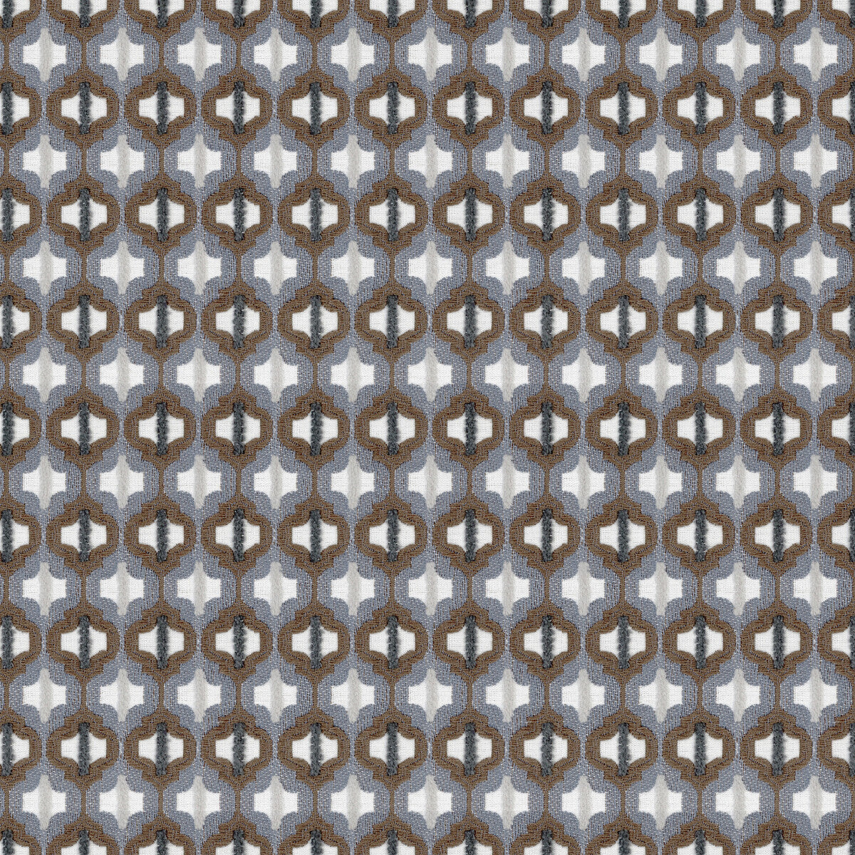 KRAVET COUTURE 34794.516.0 TURNED OUT TILE COLONIAL BLUE Fabric - Eade's Wallpaper