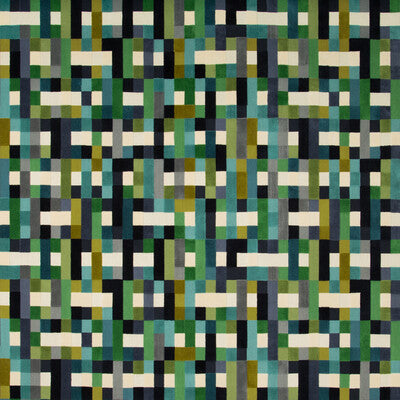 KRAVET COUTURE 34916.315.0 ABSTRACT MOMENT PEACOCK Fabric - Eade's Wallpaper